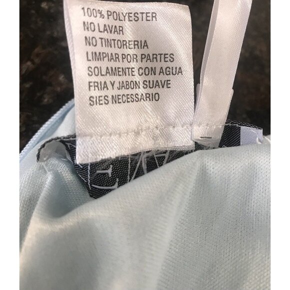 Ieena Mac Duggal Dress Womens Size 6 Powder Blue 26266 One Shoulder Gown Prom - Picture 7 of 8